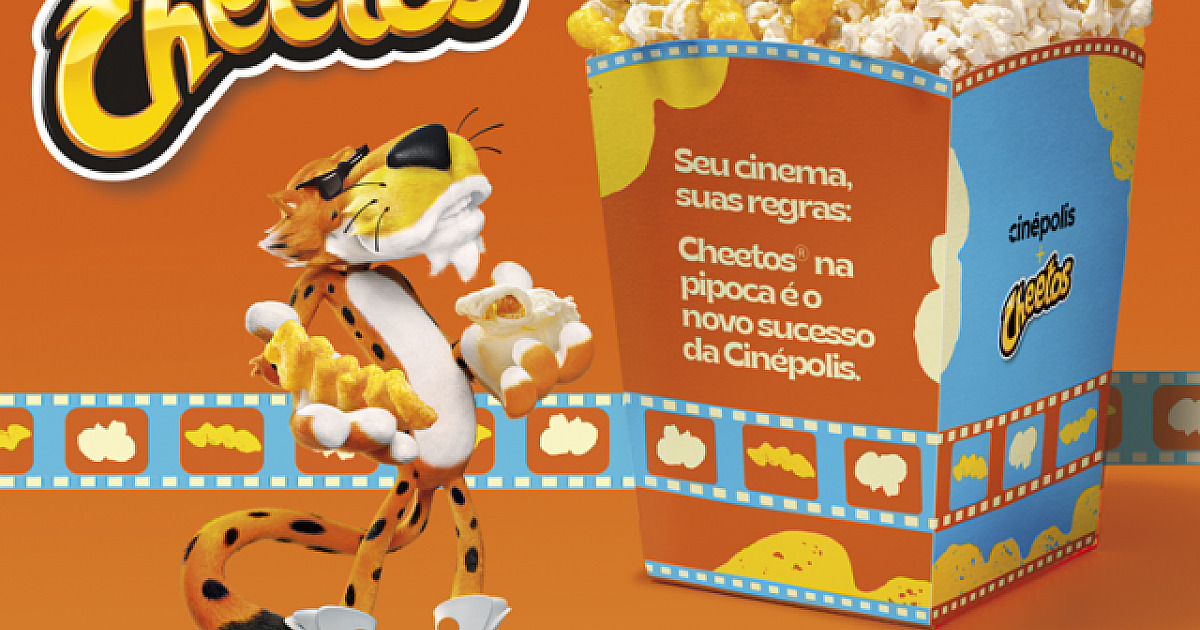 Cinépolis lança pipoca com sabor de Cheetos