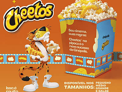 Cinépolis lança pipoca com sabor de Cheetos