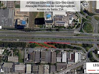 CCR ViaOeste fará a antecipação da alça de saída 23-A a partir de sábado (30)