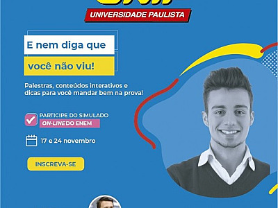 UNIP e Objetivo realizam maratona de estudos para o Enem