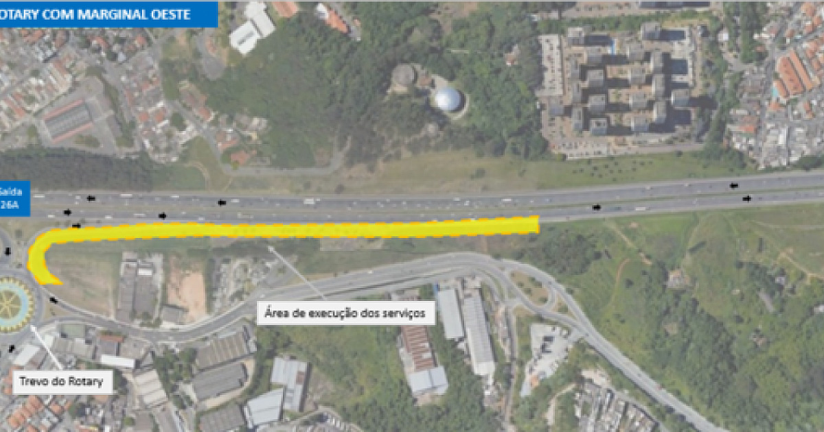 Para avanço das obras na Castello Branco, CCR ViaOeste fará intervenções na região do trevo do Rotar