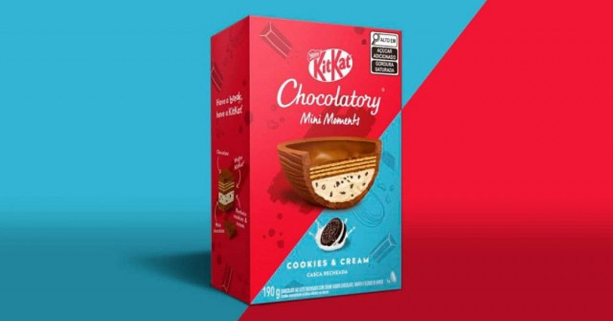 No clima da Páscoa, KitKat lança ovo Mini Moments Cookies & Cream