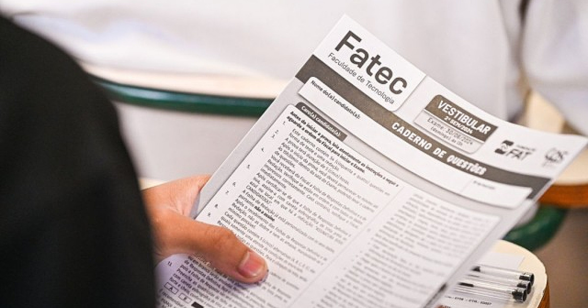 Fatec abre inscrições para processo seletivo para ingressar no primeiro semestre de 2025