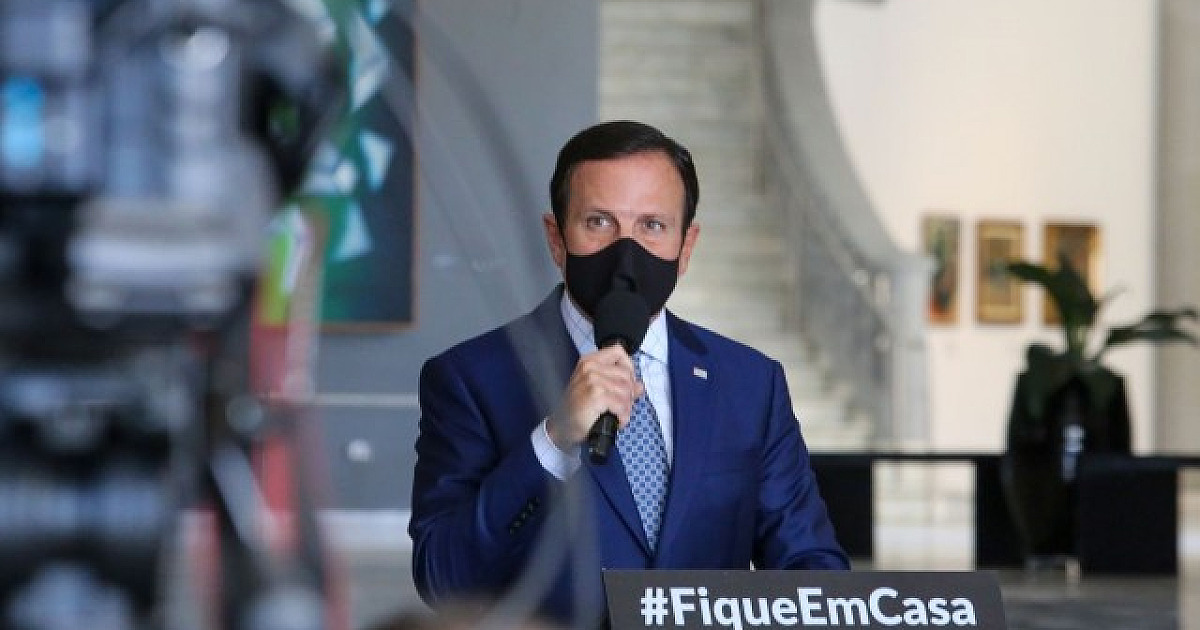 Governador João Doria testa positivo para Covid-19