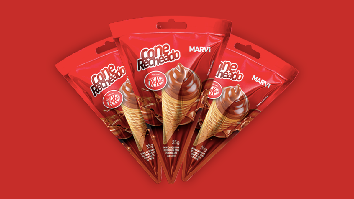 KitKat ganha versão em cone com recheio de chocolate