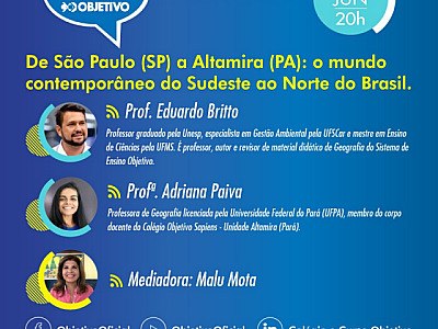 Objetivo promove live sobre a reforma do Ensino Médio na área de Geografia