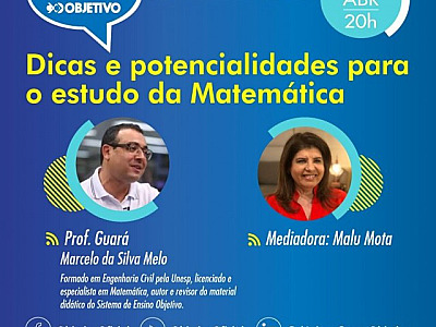 Objetivo promove live sobre como estudar Matemática para os vestibulares