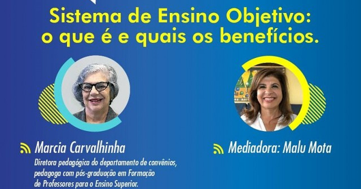 ​Objetivo explica em live sobre seu sistema de ensino