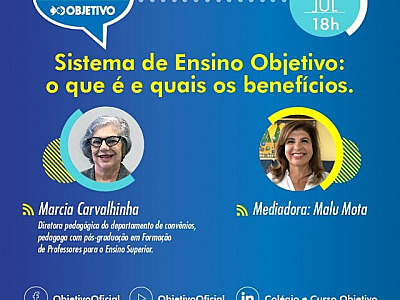 ​Objetivo explica em live sobre seu sistema de ensino