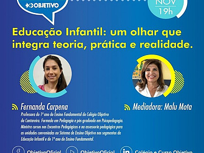 Objetivo promove live sobre o aprendizado efetivo na Educação Infantil