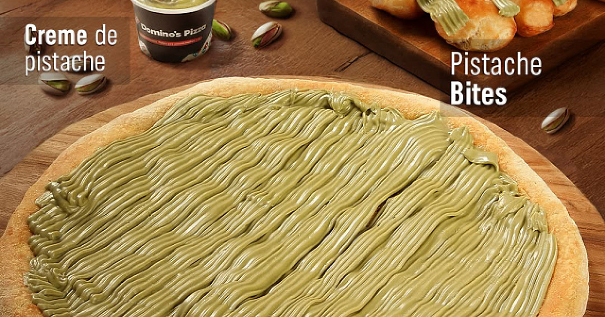 Domino’s lança pizzas e sobremesas com pistache para a Páscoa