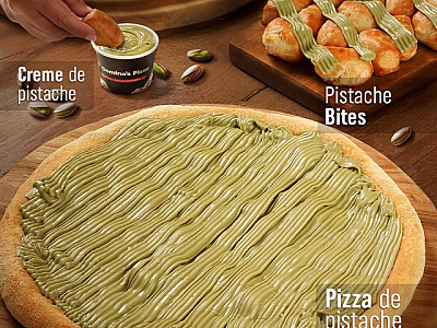 Domino’s lança pizzas e sobremesas com pistache para a Páscoa