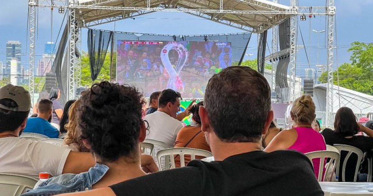 Com telão em LED de 50 metros, Parque Municipal terá Copa no Parque até o final do mundial