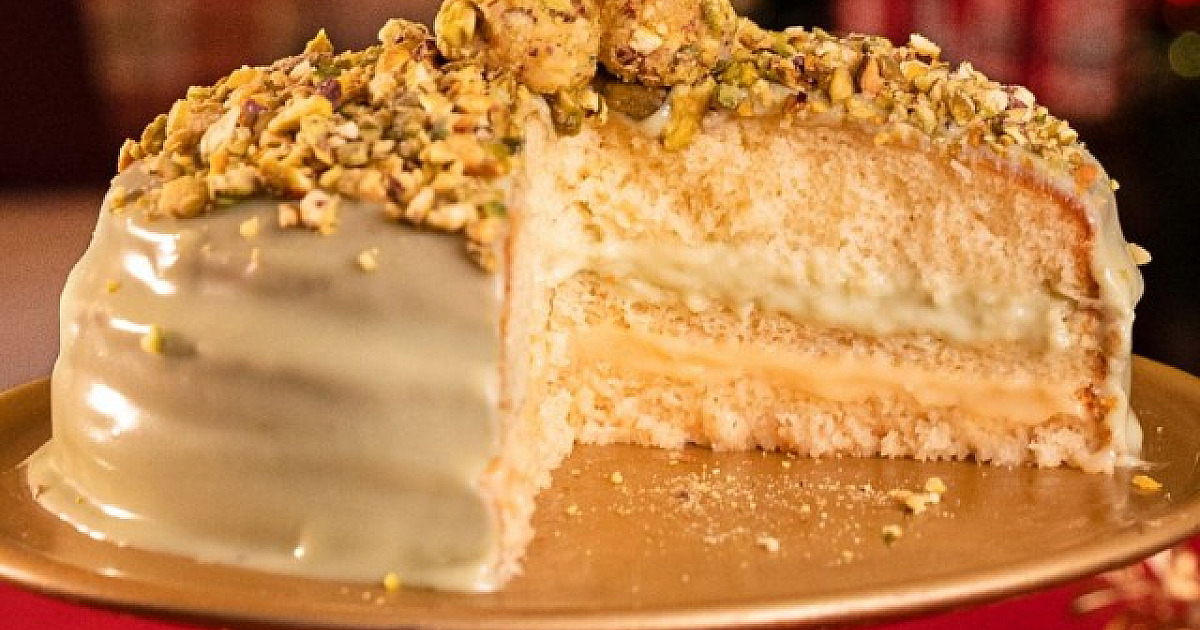 No clima do Natal, Casa de Bolos lança Bolo Ganache de Chocolate Branco com Pistache e Limão Sicilia