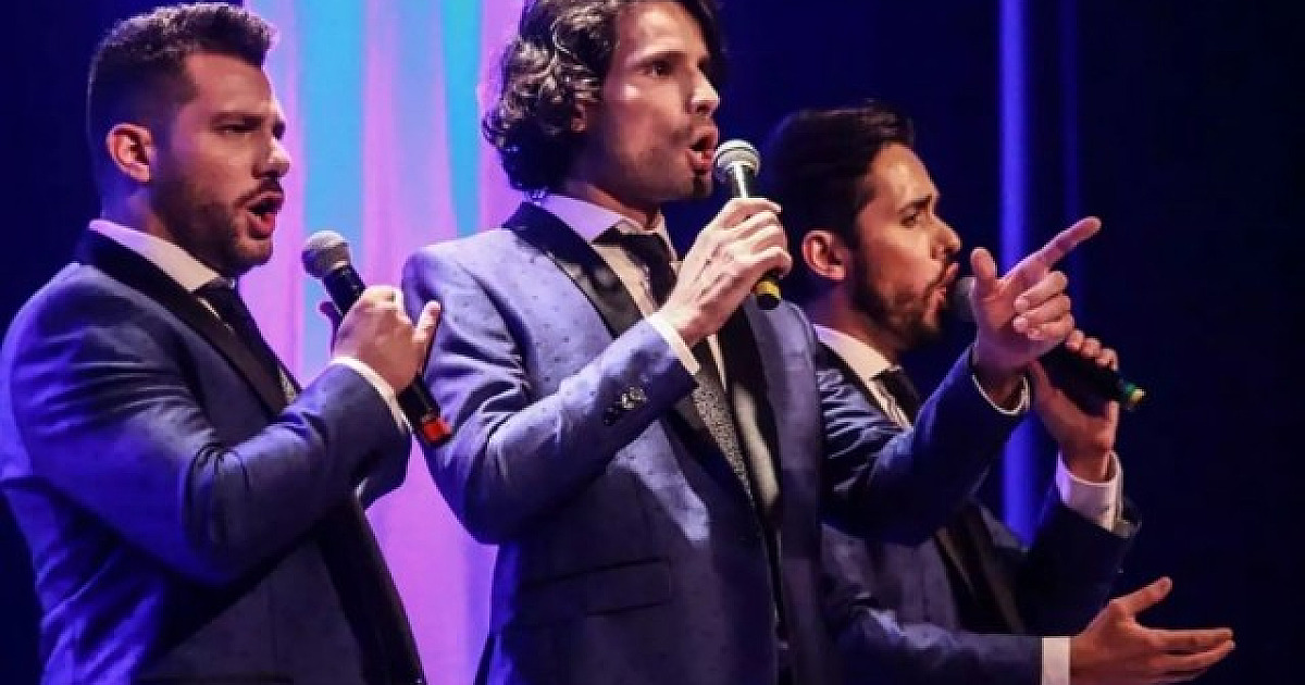 Três tenores interpretam repertório de Andrea Bocelli em apresentação no Teatro Barueri