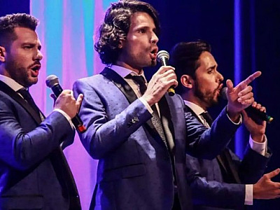 Três tenores interpretam repertório de Andrea Bocelli em apresentação no Teatro Barueri