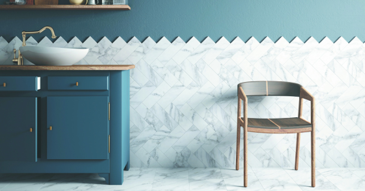 A elegância criativa dos mosaicos marmorizados