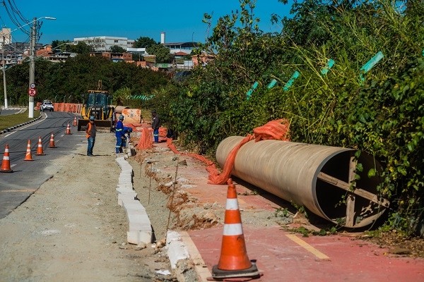 Em andamento há um ano, obra da Sabesp deve ser concluída este ano
