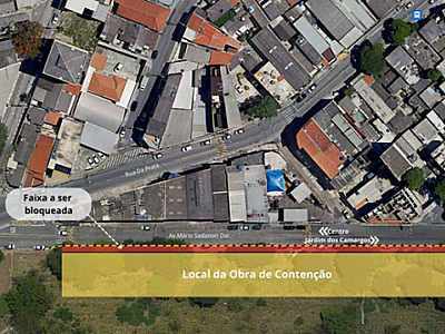 Para obras na Castello Branco, faixa da direita da Av. Mario Sadanori Doi será bloqueada