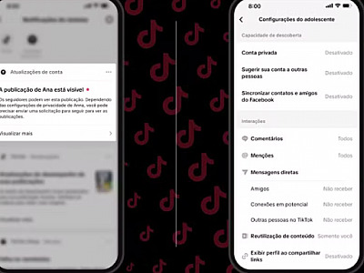 TikTok vai avisar pais quando filhos fizerem postagens