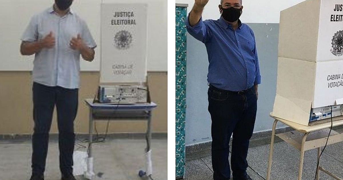 Concorrentes Reinaldo Monteiro, Baltasar Rosa e Julio Leal já votaram