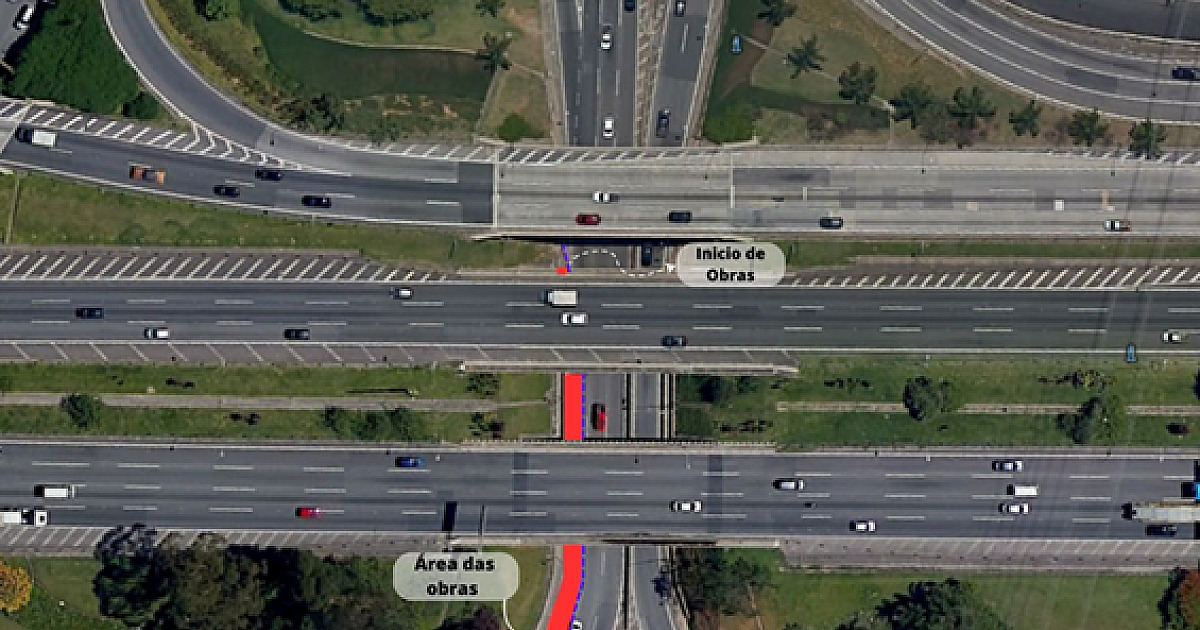 Para simulação temporária, CCR ViaOeste interdita faixa sob o viaduto de acesso para Alphaville