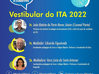 Objetivo promove live sobre o vestibular do ITA 2022