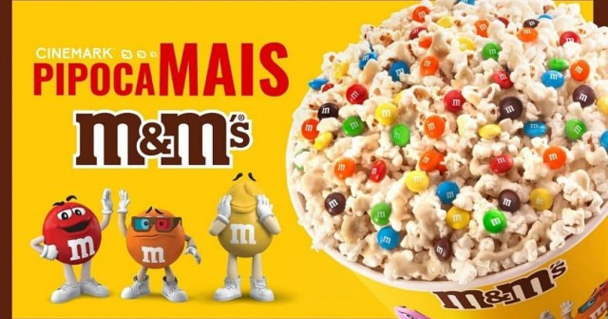 Cinemark aposta em pipoca de M&M’s