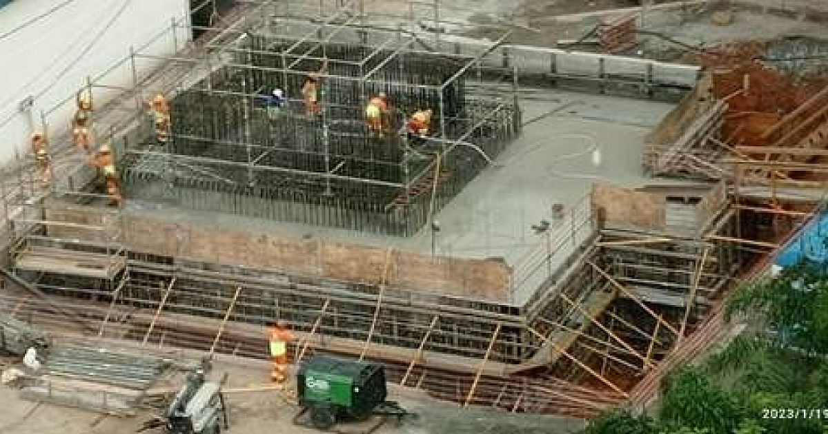 Concretagem de bloco para ponte de acesso à Osasco é finalizada