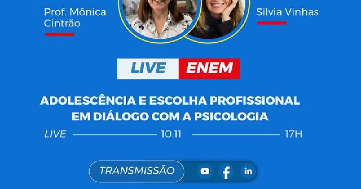 UNIP e Objetivo promovem live com o tema “Adolescência e escolha profissional em diálogo com a Psico