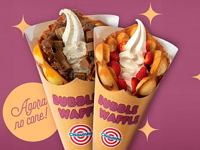 Chiquinho Sorvetes anuncia volta do Bubble Waffle