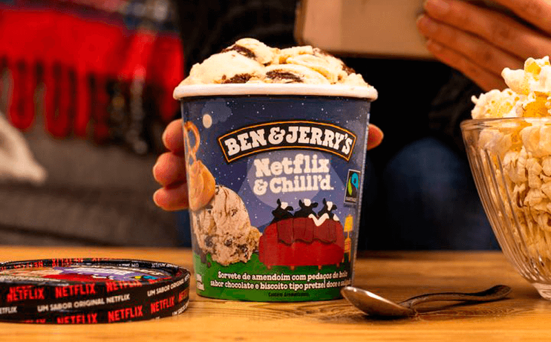 Ben & Jerry’s lança sorvete “Netflix & Chilll’d” no Brasil