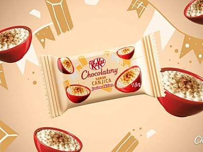 No clima junino, KitKat lança sabores Quentão, Canjica e Doce de Abóbora com Coco