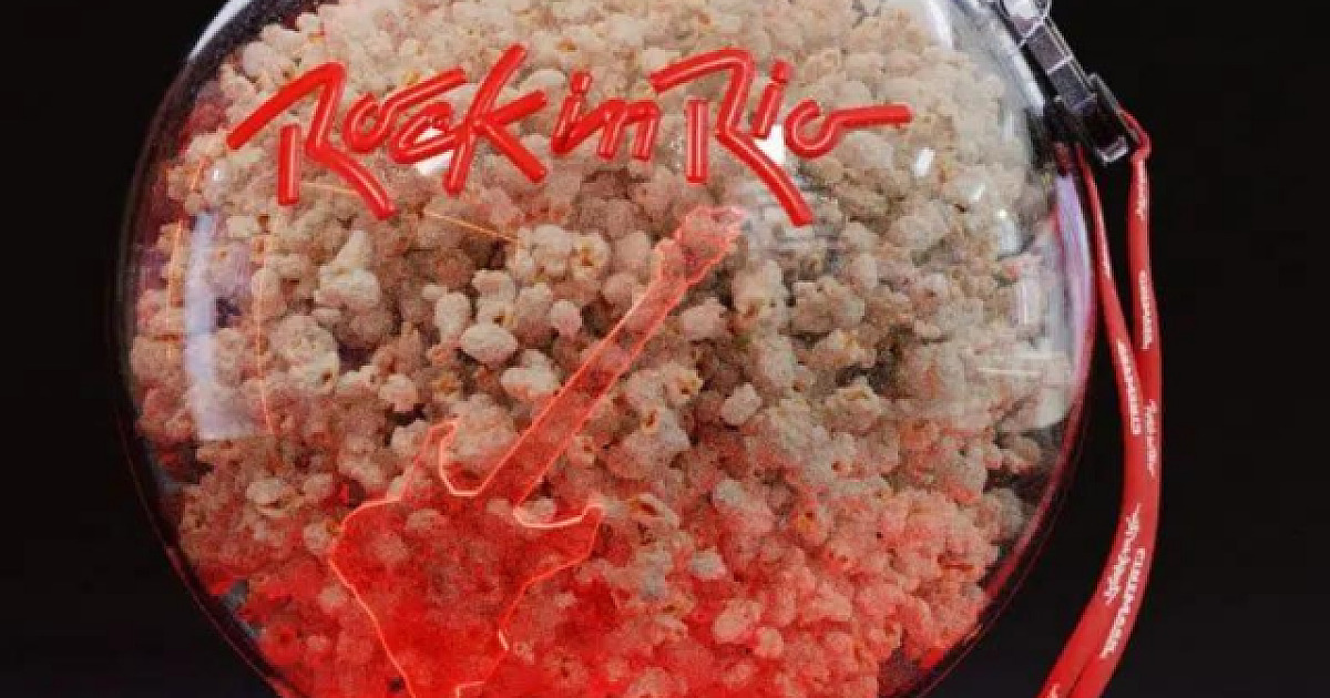 Cinemark apresenta balde de pipoca do Rock in Rio
