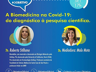 Objetivo explica em live como é a carreira de Biomedicina