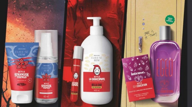 O Boticário e Netflix lançam produtos inspirados em séries