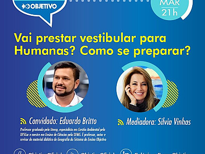 Objetivo traz live especial para quem quer seguir carreira na área de Humanidades