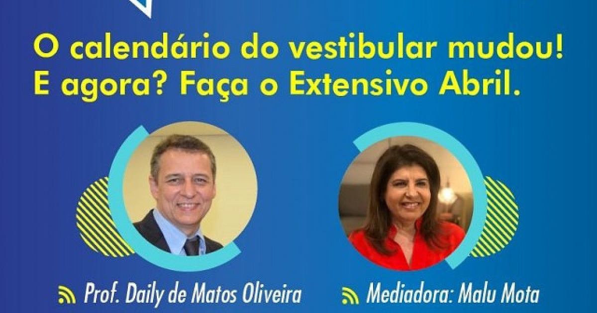 Mudança no calendário dos vestibulares é tema de live do Objetivo