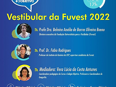Objetivo promove live sobre o vestibular da Fuvest