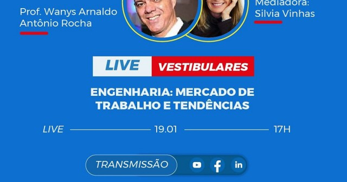 Professor de Engenharia da UNIP traz em live informações sobre a carreira