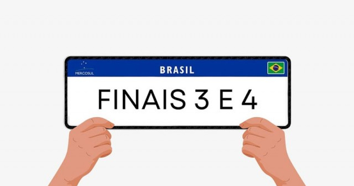 Licenciamento: agosto é o mês dos veículos com placas de final 3 e 4