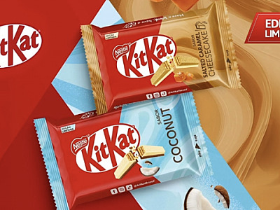 KitKat lança sabores Coconut e Salted Caramel Cheesecake em edição limitada
