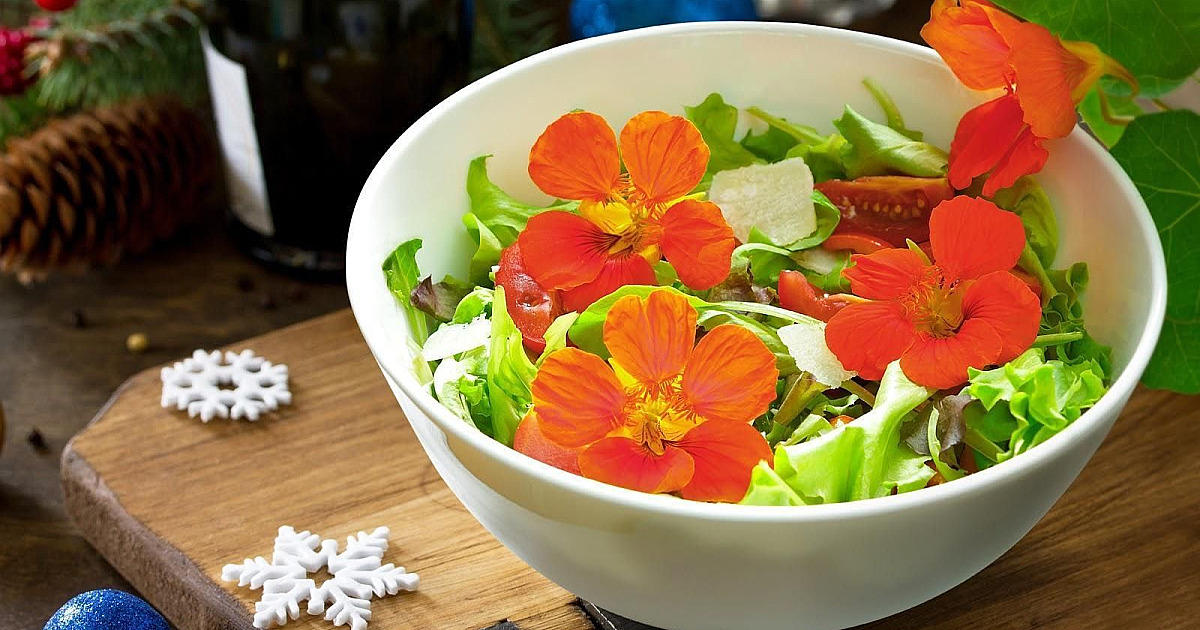 Saiba como decorar pratos com flores comestíveis para as ceias de final de ano