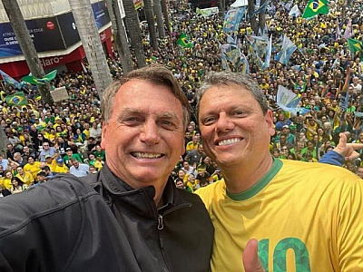 Enquete da FA aponta atual governador de São Paulo, Tarcísio de Freitas, como favorito à cadeira da