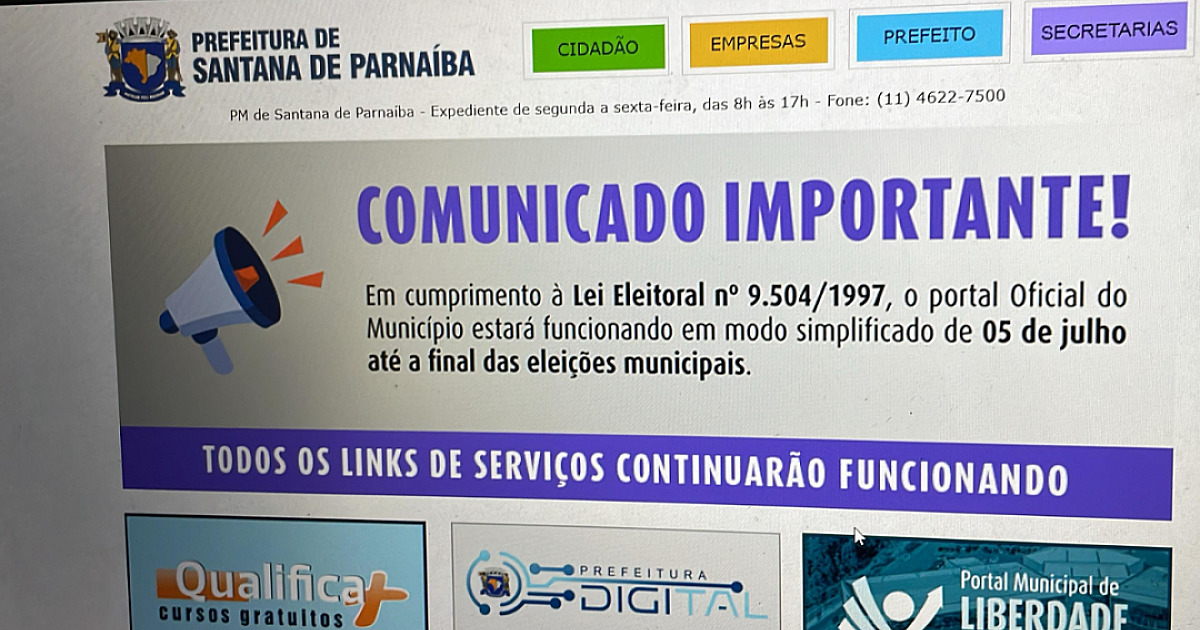 Pré-candidatos não poderão participar de inaugurações a partir de sábado (6)