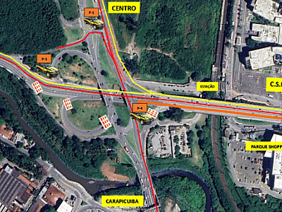 Barueri realiza interdição no Viaduto Juvenal Antônio de Moraes