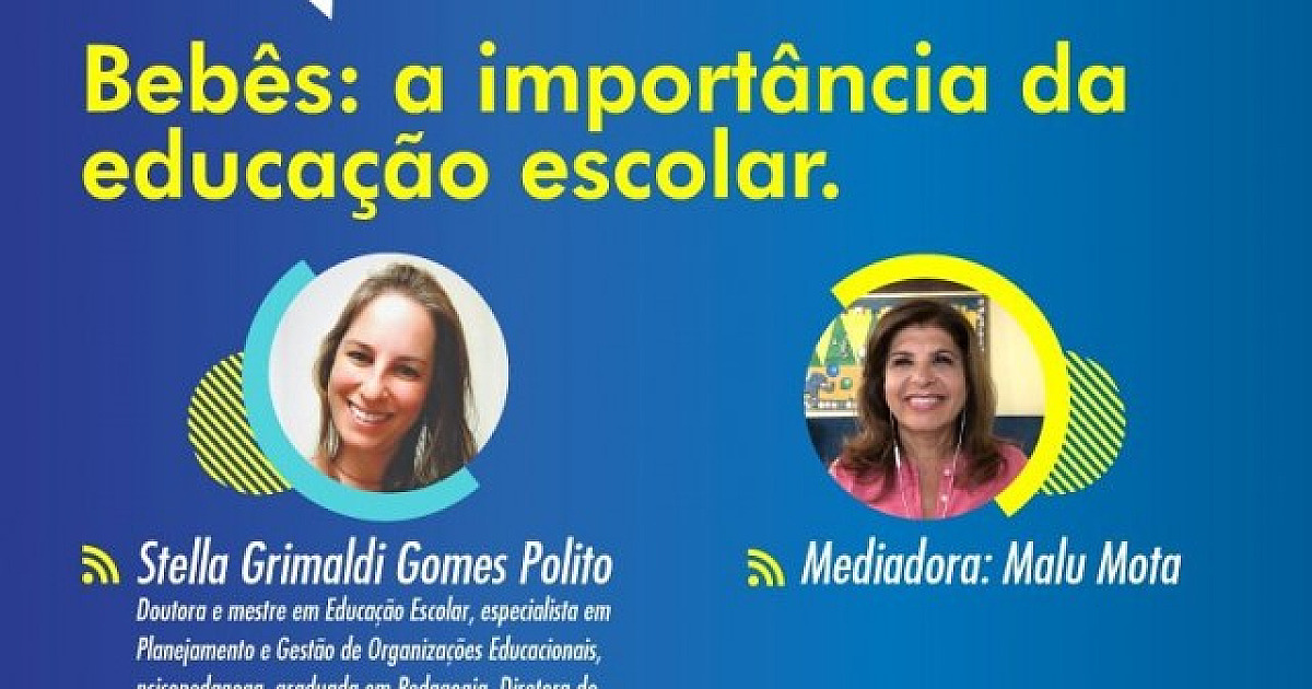 ​​​Objetivo promove live sobre a importância da educação escolar para os bebês