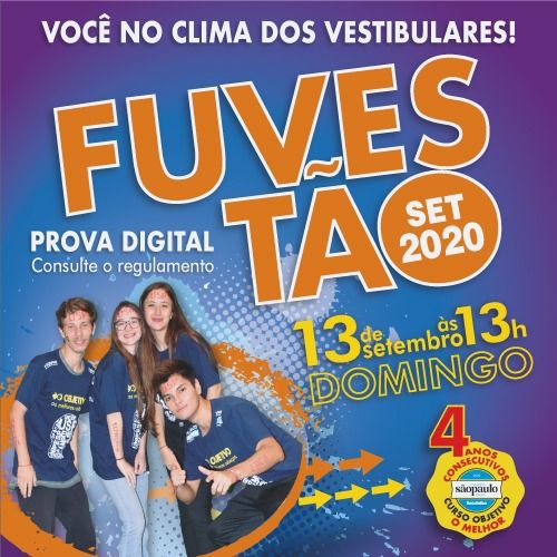 Curso Objetivo realiza simulado gratuito e online para o vestibular da Fuvest