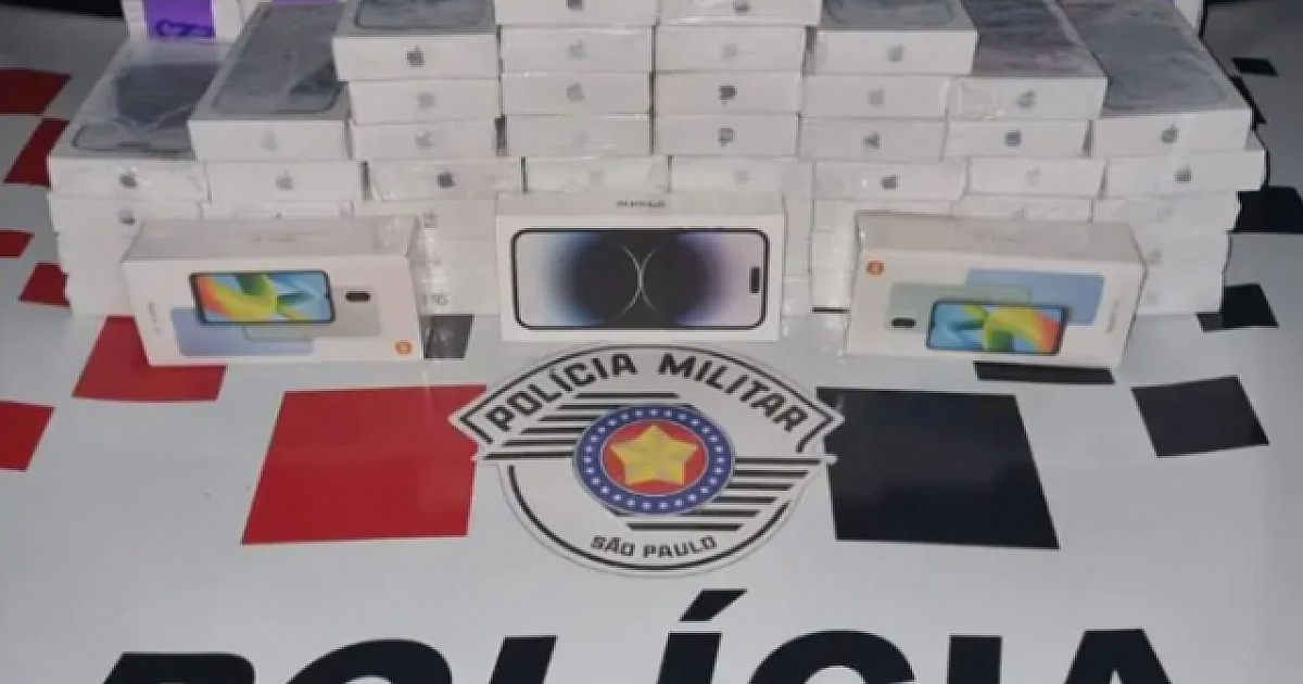 Em patrulhamento na Av. Piracema, Polícia Militar apreende celulares sem nota fiscal