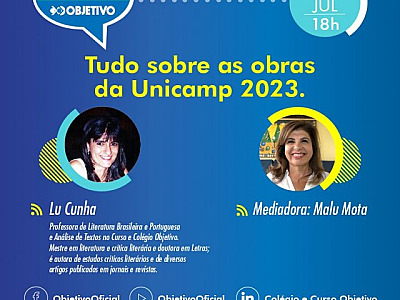 Objetivo promove live sobre as obras literárias da Unicamp 2023